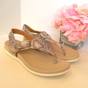 Sofft snake skin print leather sandals